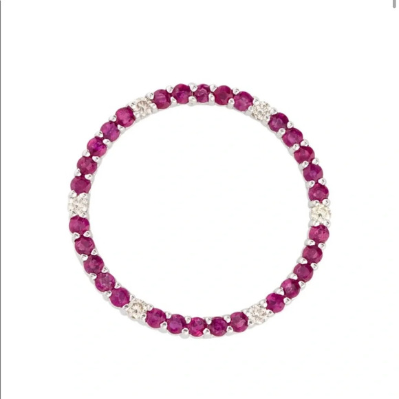 Brand New $2690 Ruby & Diamond Pendant - 100% Authentic - Picture 2 of 5
